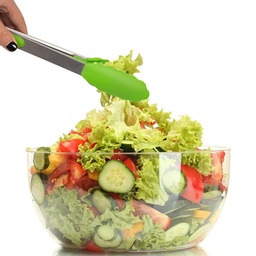 [GU17-004] PINCE A SALADE METAL + PLASTIQUE 30 CM COULEUR MIX ROUGE / VERT