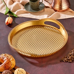 [SN17-028/10] PLATEAU DECO PLASTIQUE 30 CM MODELE OR