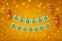 [GU119-020] Drapeau Eid Mubarak