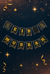 [GU119-022] Drapeau Eid Mubarak