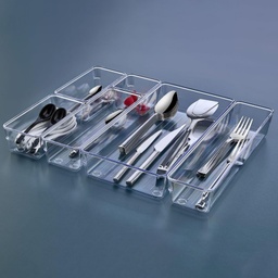 [VC-890] SET 6 PIECES ORGANIZERS CRYSTAL PLASTIQUE 32x39x6 CM
