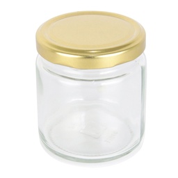 [MCSKVNZ-425CC-GOLD] POT EN VERRE 425 CC COUVERCLE OR